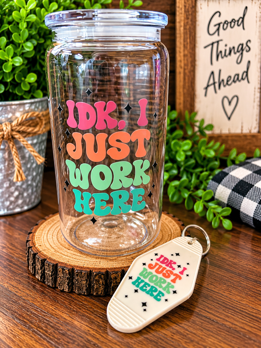 Acrylic Cups With Keychains