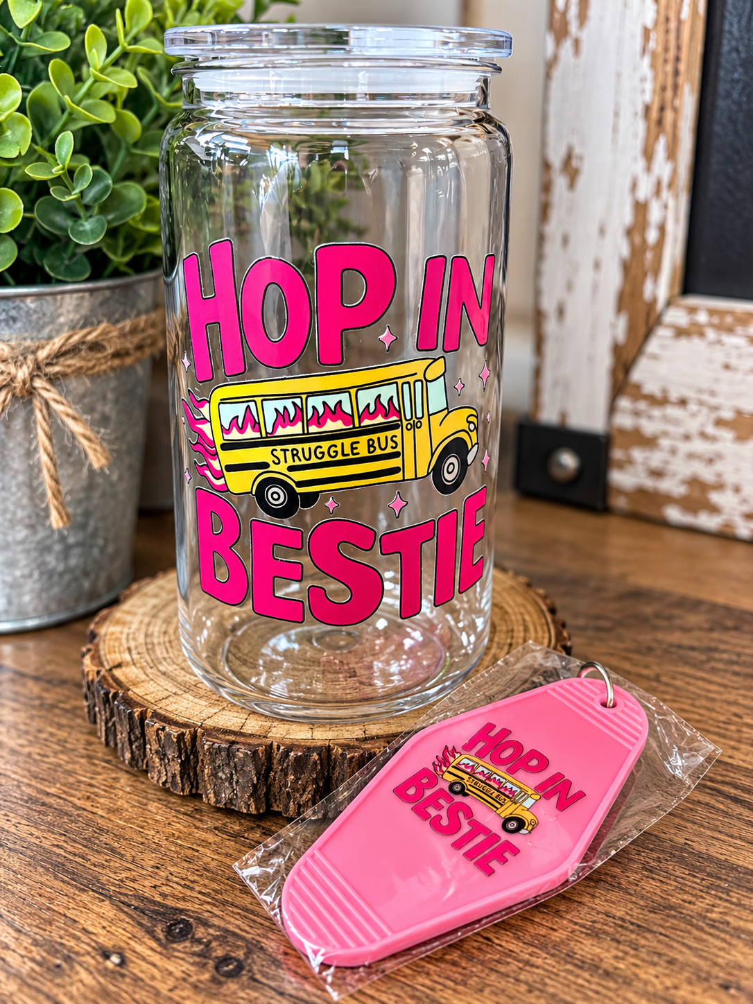 Acrylic Cups With Keychains