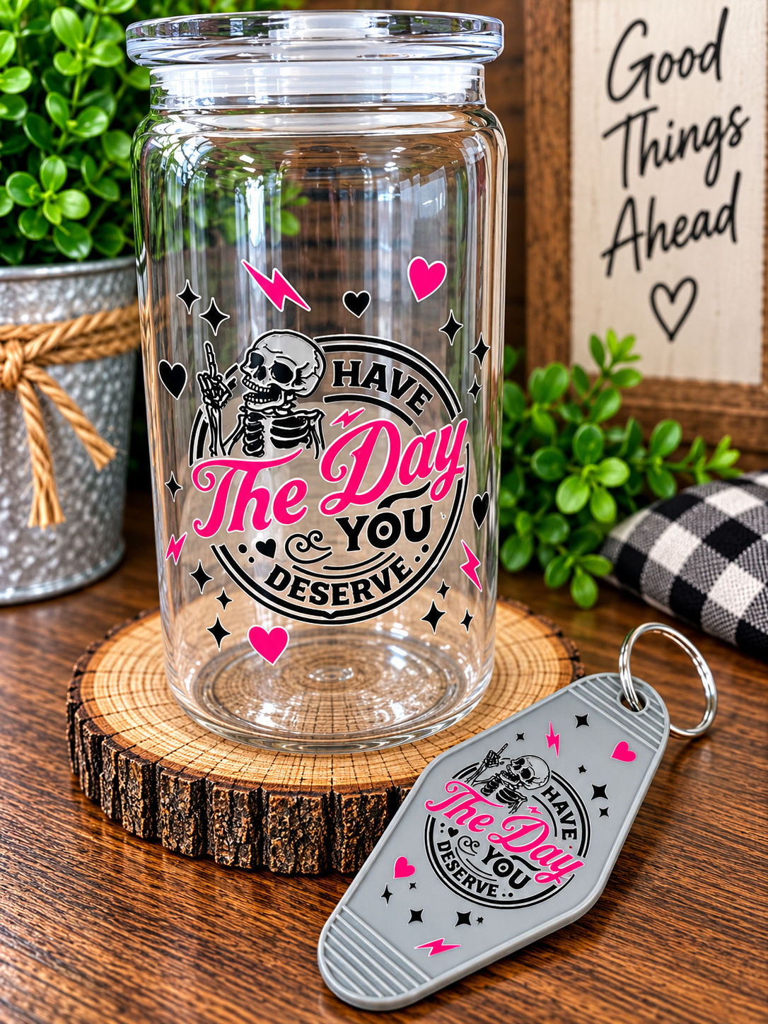 Acrylic Cups With Keychains