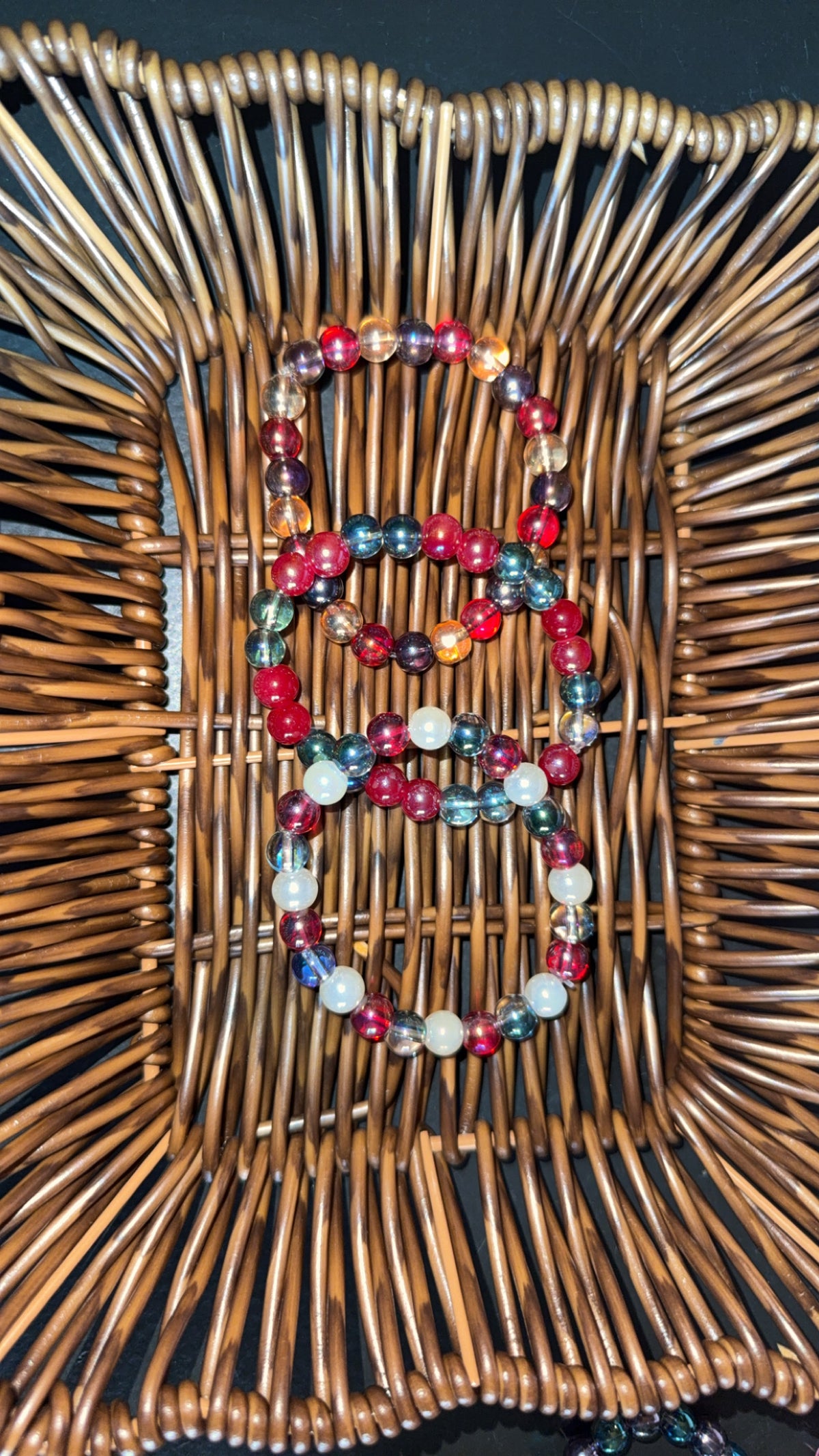 Glass Bead Bracelets 6in