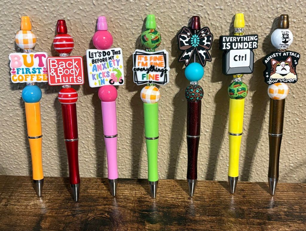 Beaded Pens With Focal Beads