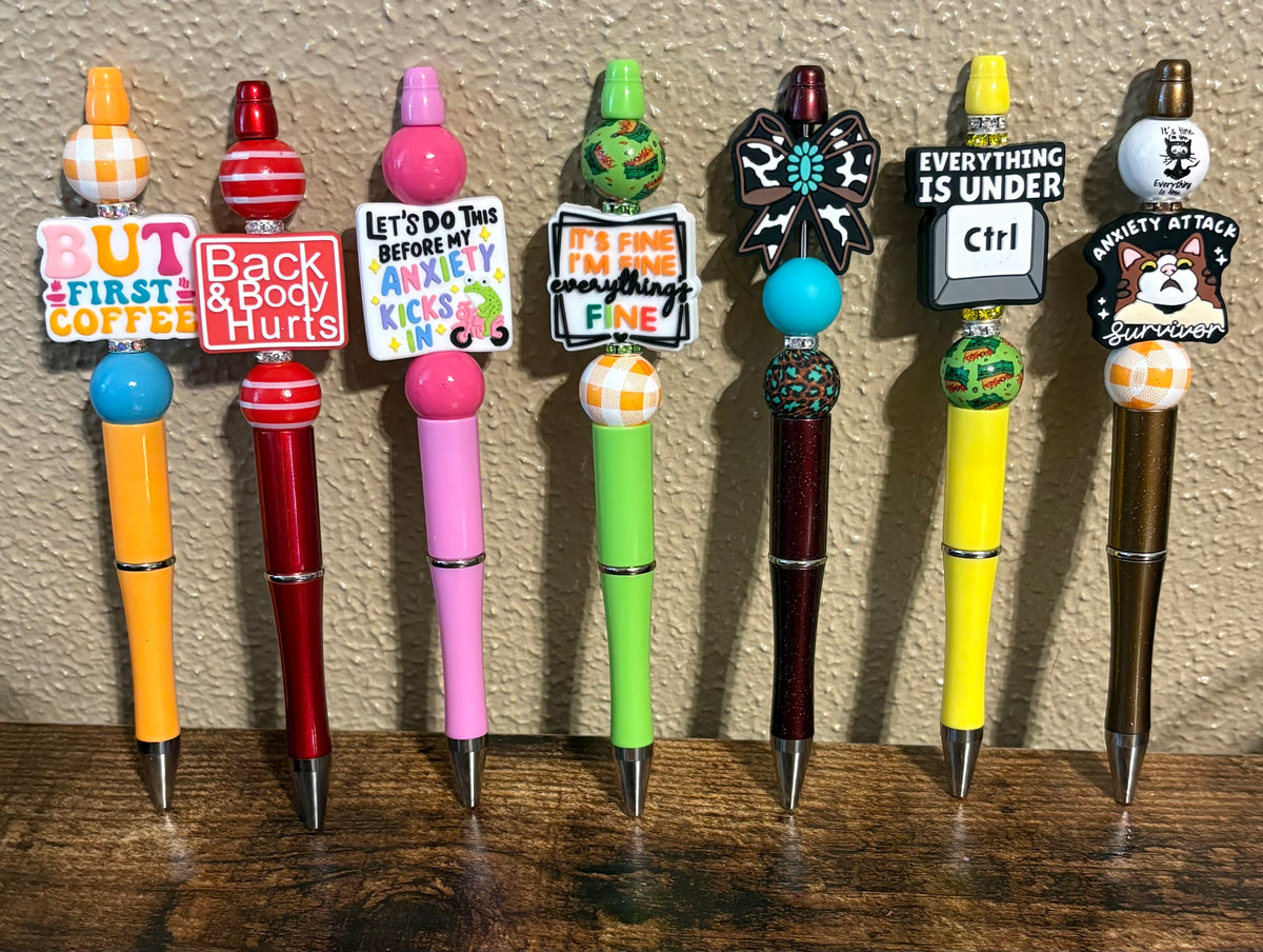 Beaded Pens With Focal Beads